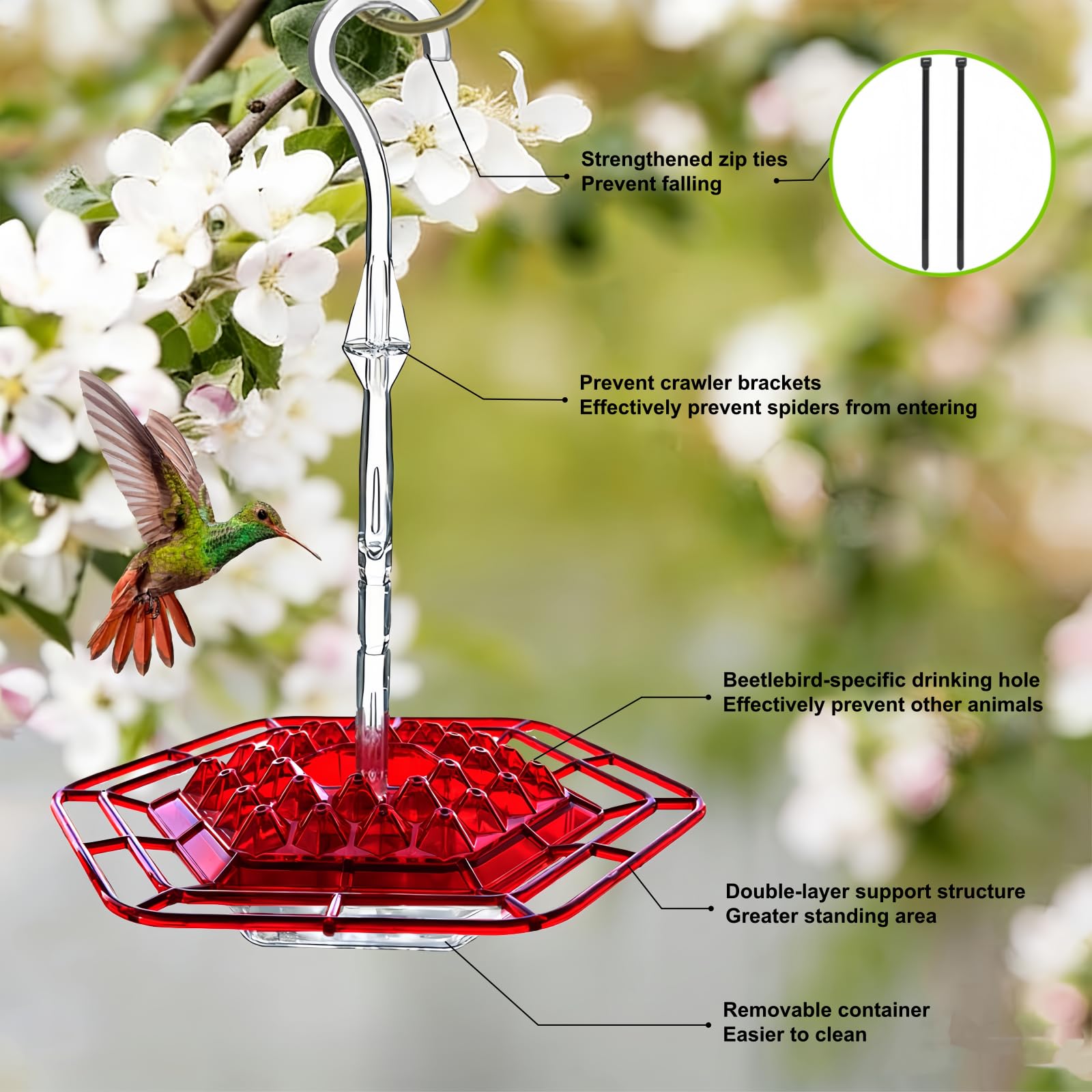 XRWEETH wind-resistant design prevents drips for mess-free viewing