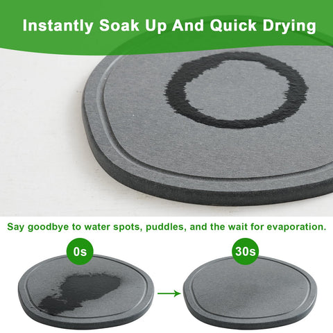 XRzitky diatomite plant saucer 6-inch round quickly absorbs drips and dries.