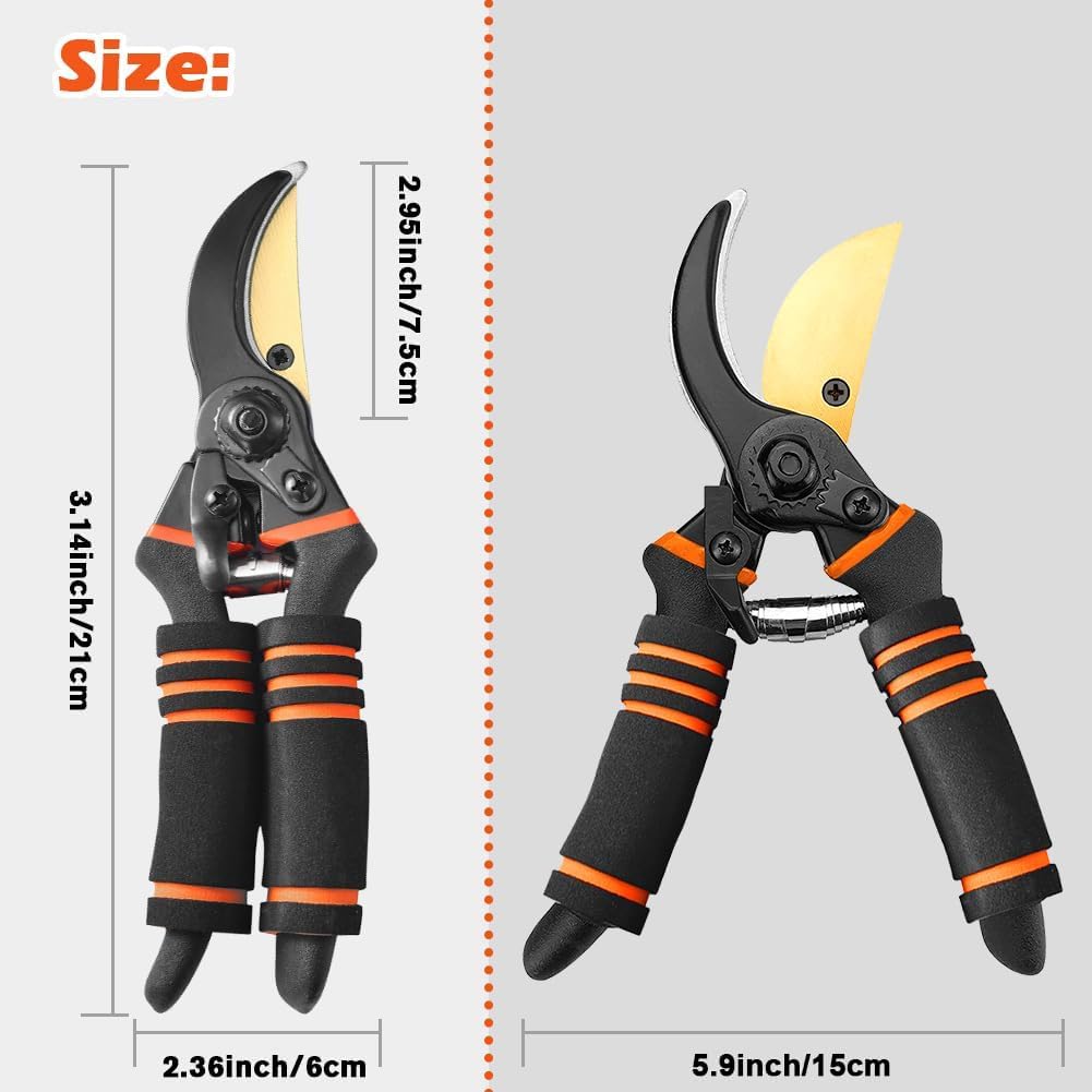 XSBAIHUO pruning shears safety lock engages for secure storage