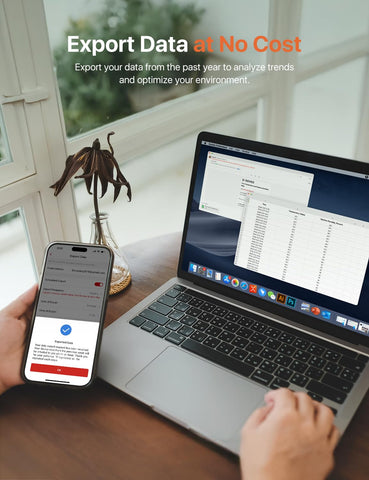 X-Sense 2.4 GHz Wi-Fi compatibility ensures reliable connection.