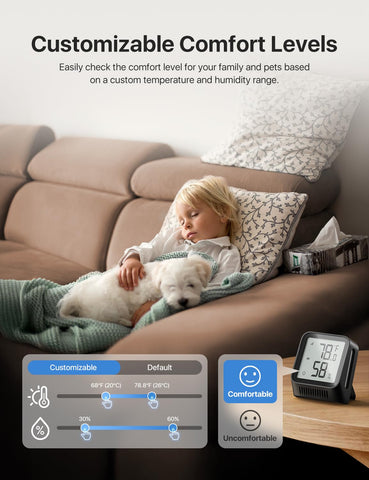X-Sense app notifications alert you to temperature and humidity changes.