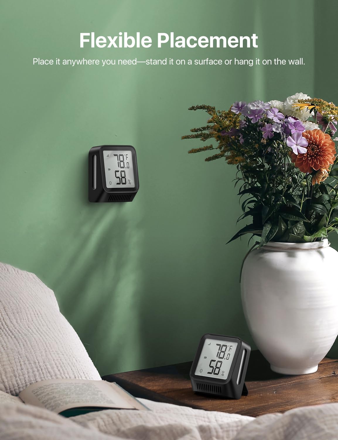 X-Sense base station with sensors enabling remote condition alerts.