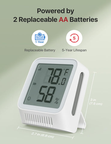 X-Sense comfort indicator icons on display for quick room status