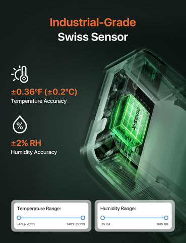 X-Sense temperature and humidity graphs show trends over time