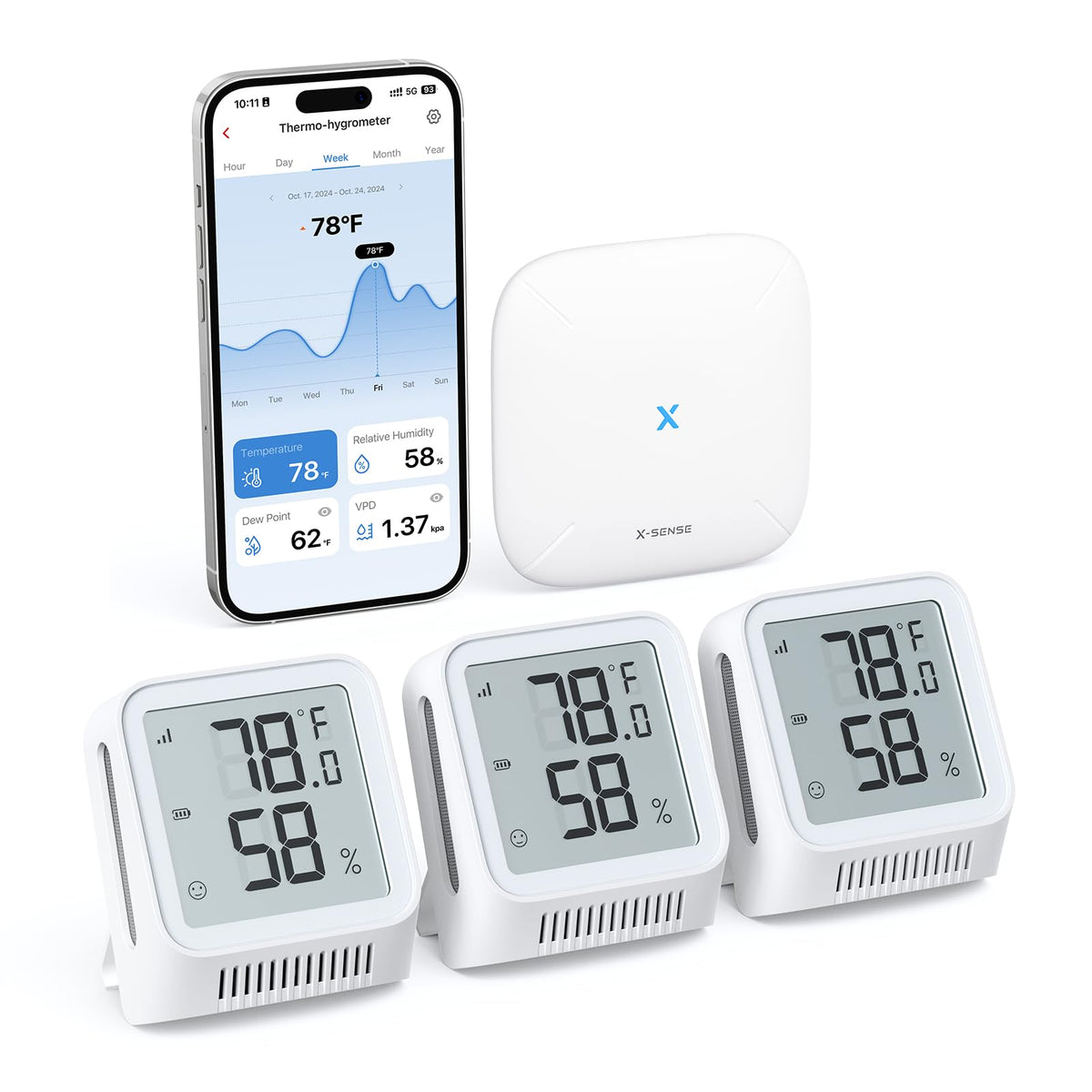 X-Sense Wi-Fi thermometer base station enables stable home monitoring