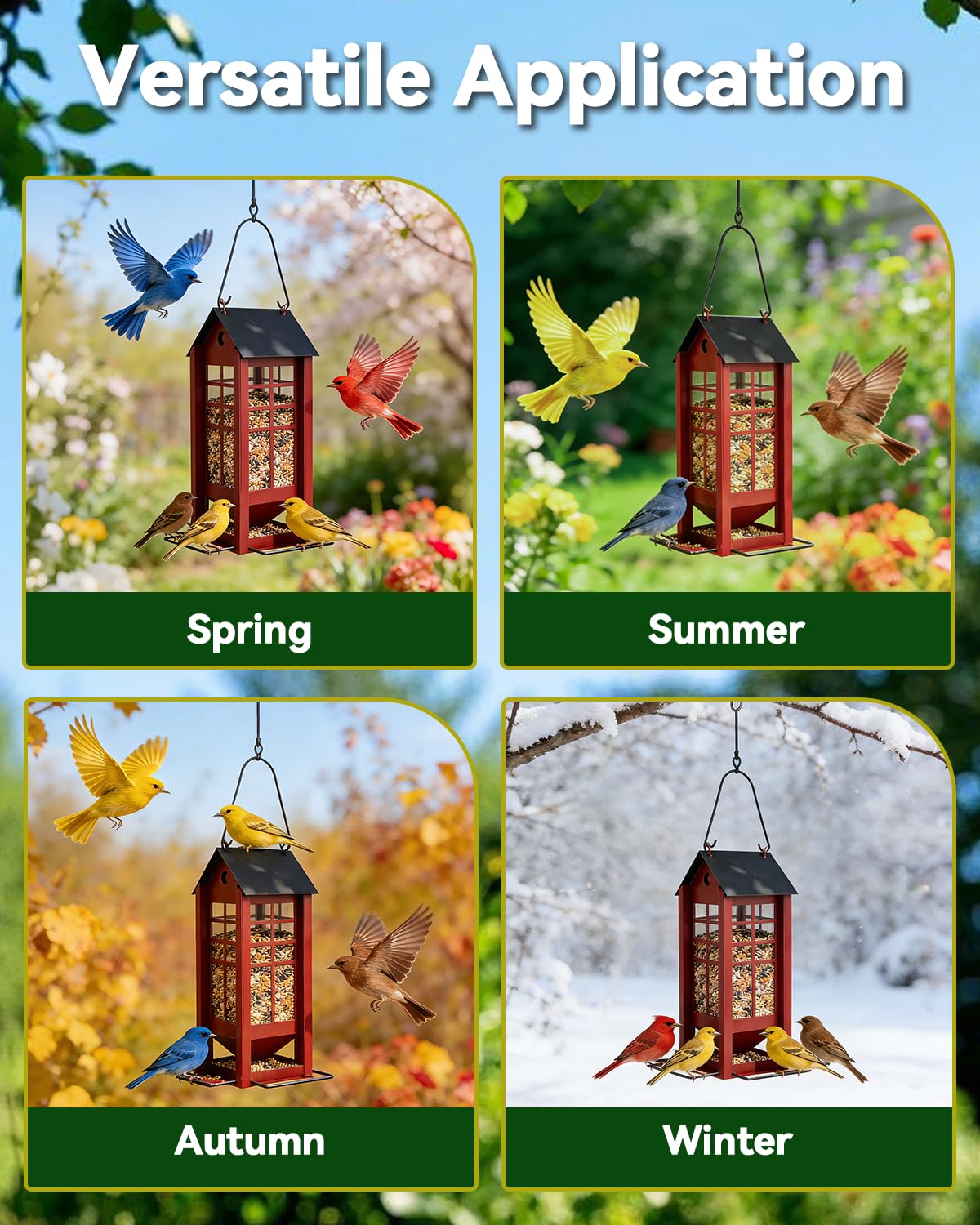 XSIEDVP decorative vertical feeder enhances garden or patio aesthetics.
