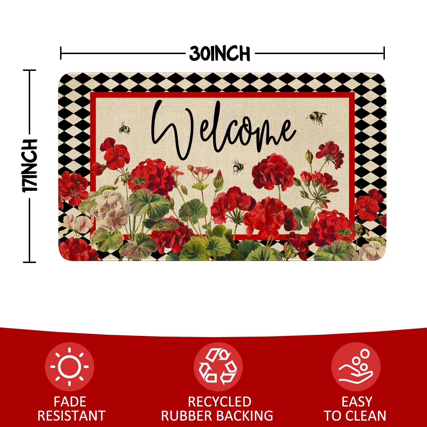 Xsinufn entryway kitchen door mat durable and easy to clean for busy homes