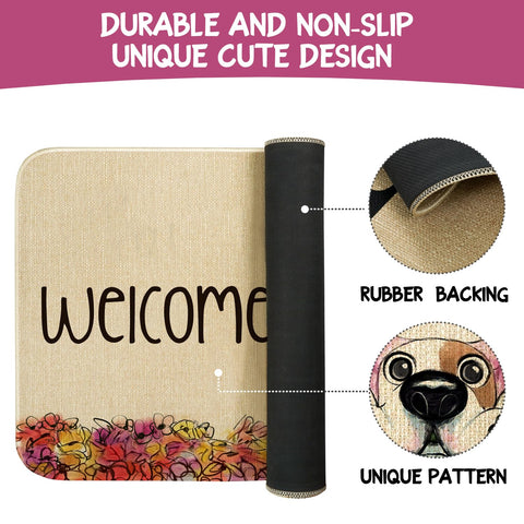 Xsinufn farmhouse-style front porch mat complements rustic home decor