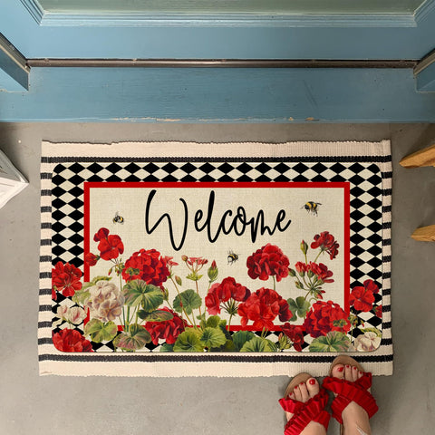 Xsinufn front porch indoor-outdoor doormat with non-slip backing stays put