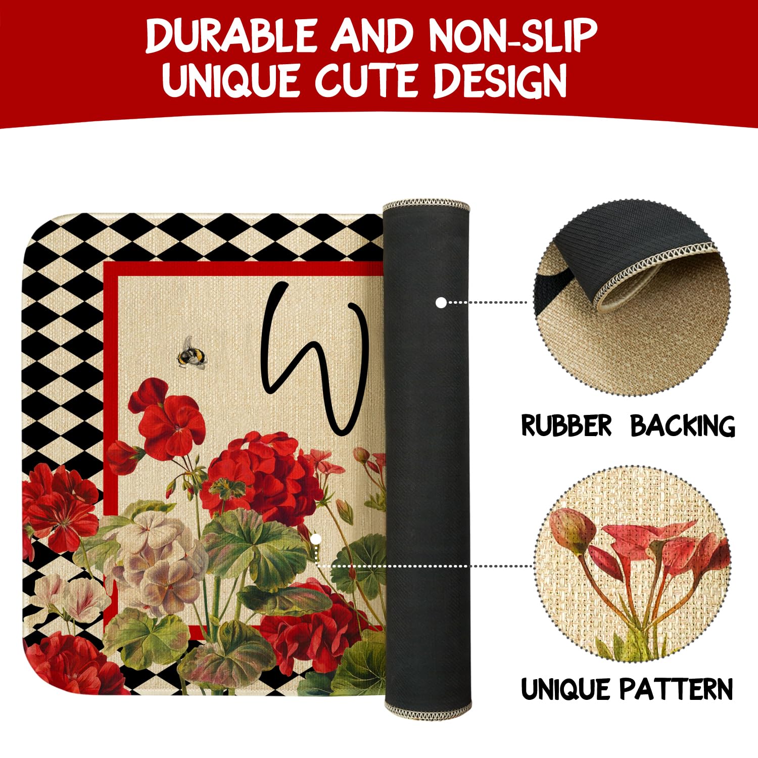 Xsinufn year-round door mat remains vivid in all weather