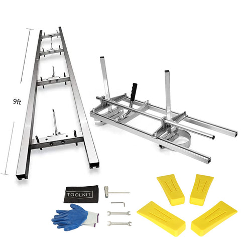 XSLOER portable chainsaw mill 36-inch setup enables wide slab milling