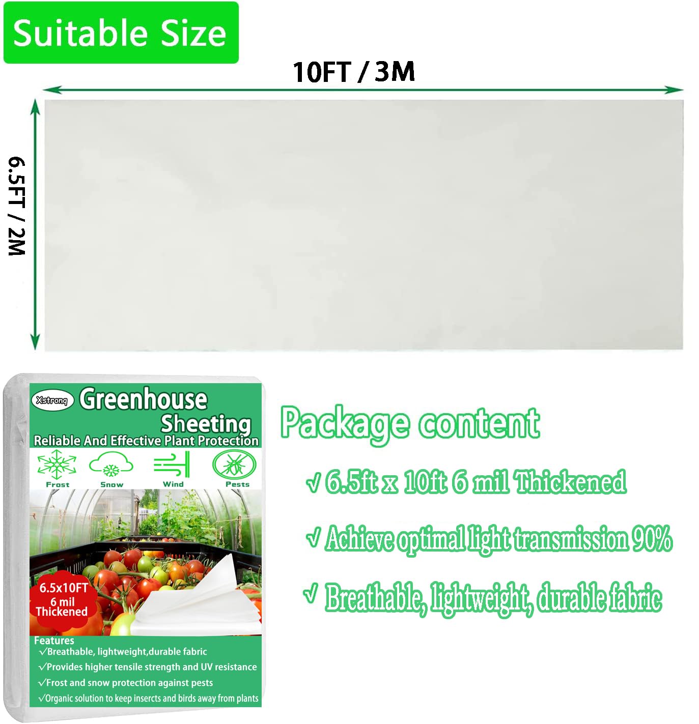 Xstronq clear greenhouse film lets even light for healthier seed germination