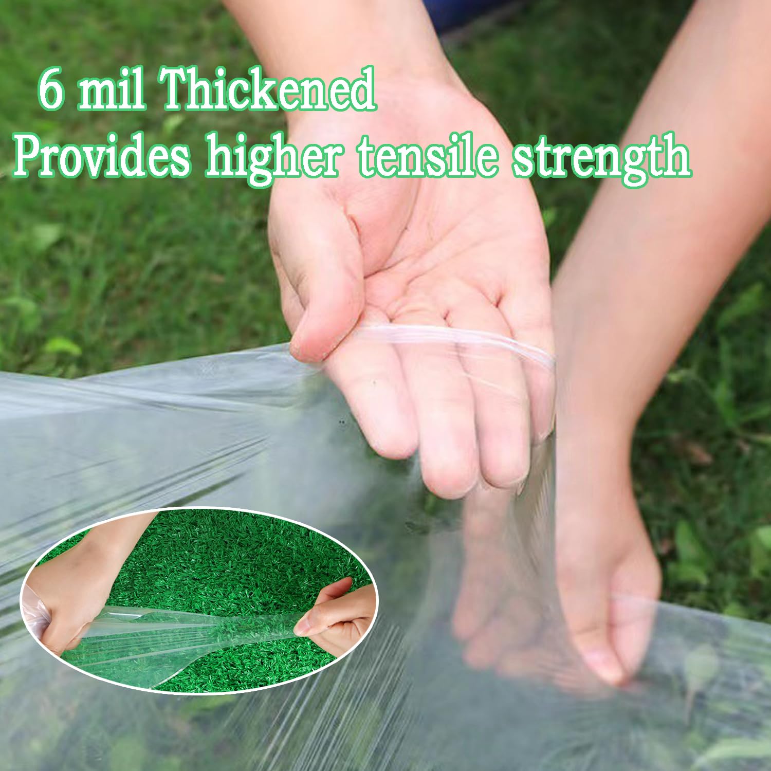Xstronq UV-resistant greenhouse cover guarding crops from sun damage.