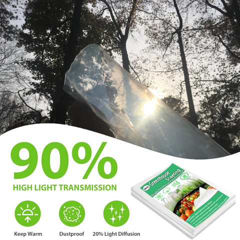 Xstronq durable film shielding plants against frost, wind, and heavy rain.