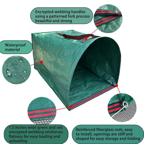 XSXYLERSEN integrated leaf bag system keeps yard tasks organized.