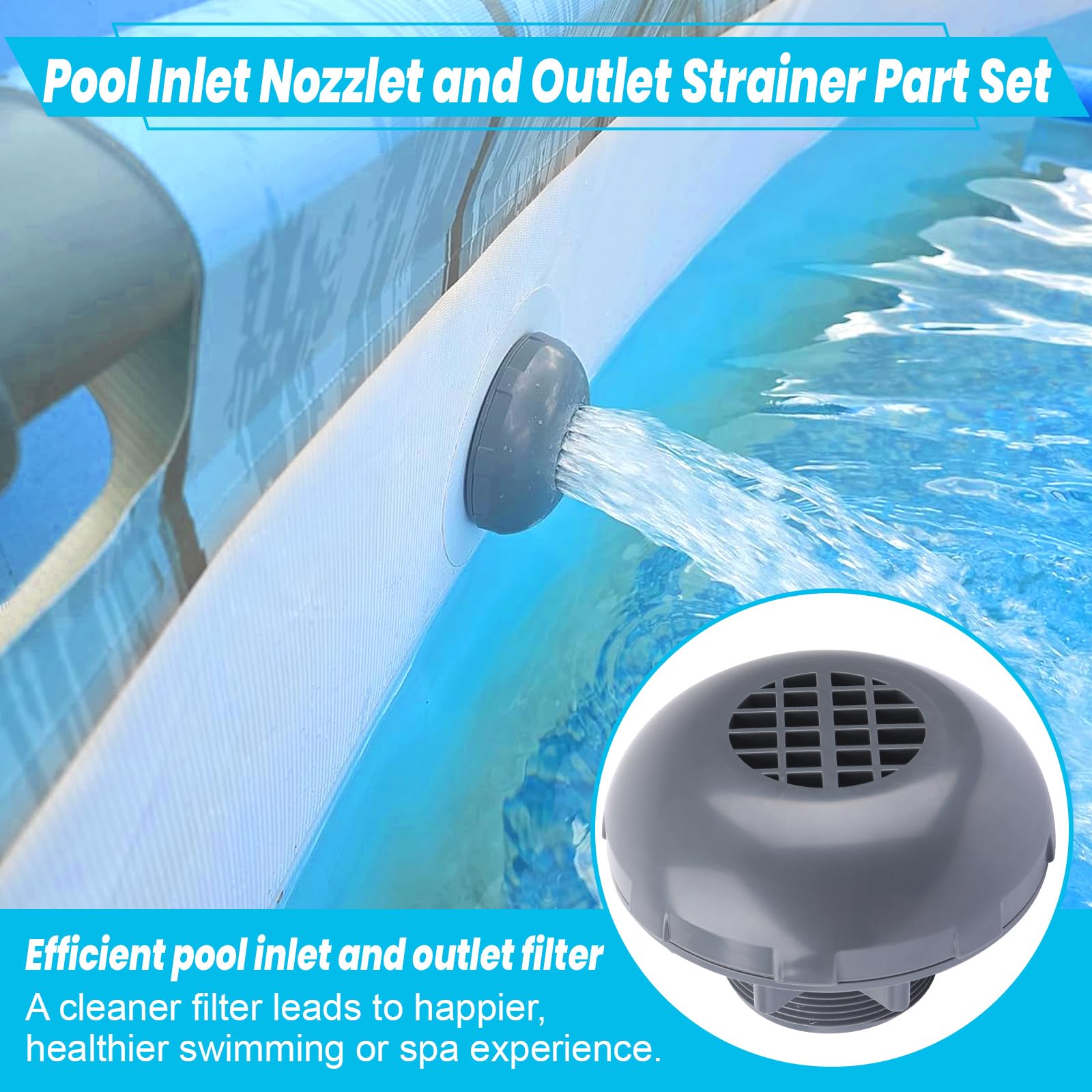 Durable XT plastic construction resists sunlight for long-lasting pool components