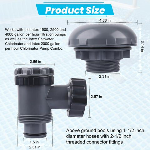 XT plunger valve installed on above-ground pool pump for secure water flow control