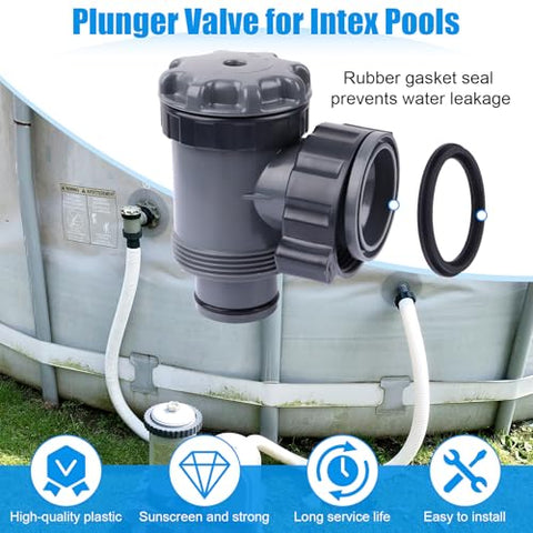 XT replacement plunger valve threaded connector demonstrates a sturdy fit with 2-1/2 inch fittings.