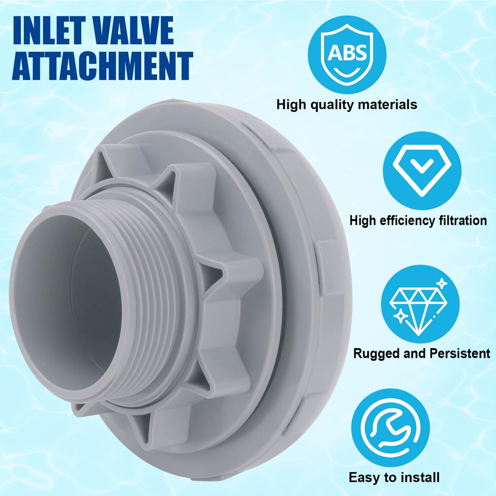 XT Pool Inlet Strainer P6H1317 installed as inlet or outlet filter for flexibility.