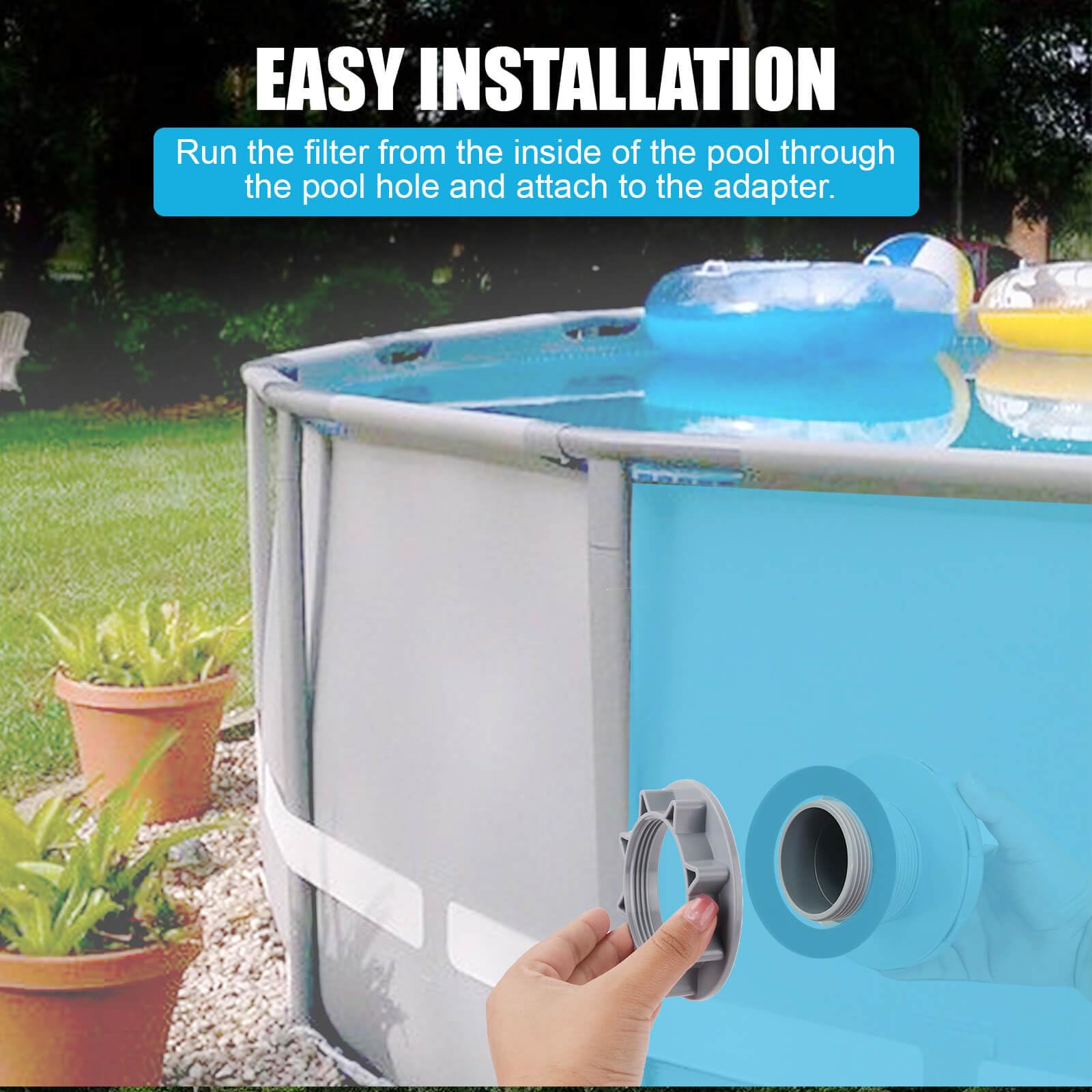 Pack includes one inlet valve for 33 mm pools from XT.