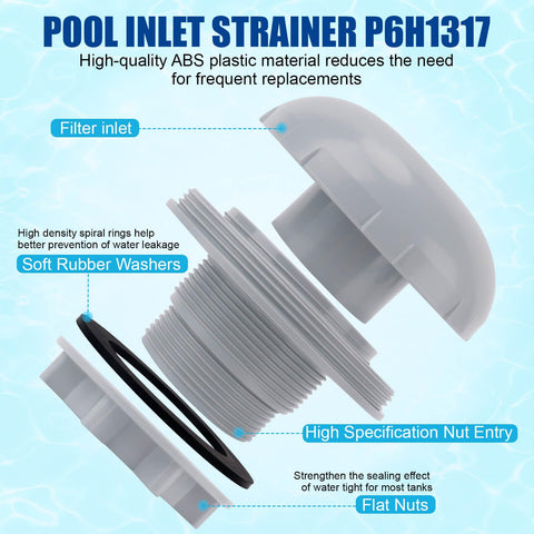 XT Pool Inlet Strainer P6H1317 replacement part for pool maintenance.
