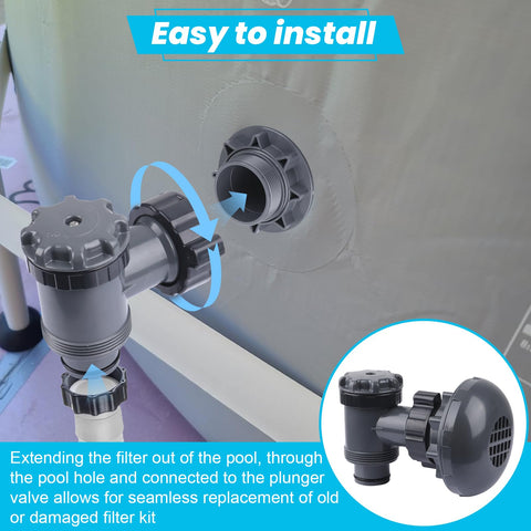 XT valve with strainer enables debris trapping and cleaner water