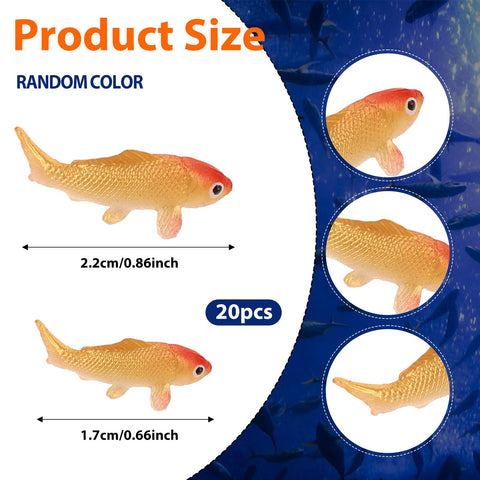 Xthrotsenk mini goldfish figurines in colorful hues brighten DIY projects