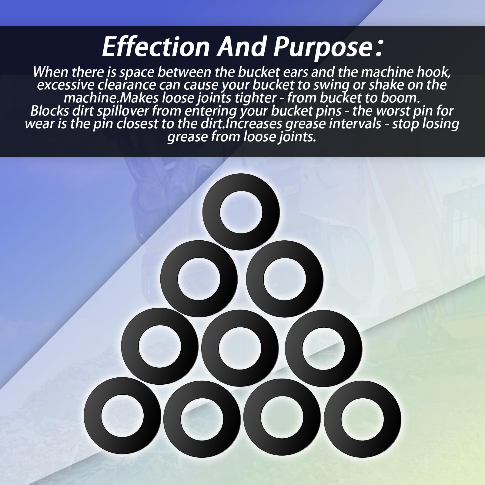 XTPTFABS dirt-blocking design protects bucket pins from grit.