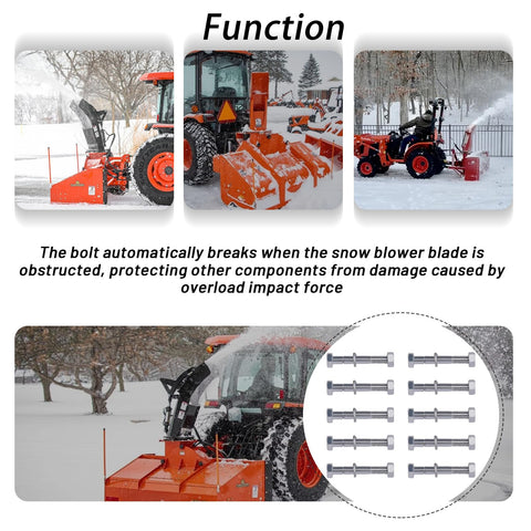 Durable XTPTFABS snowblower bolts designed for reliable winter use.