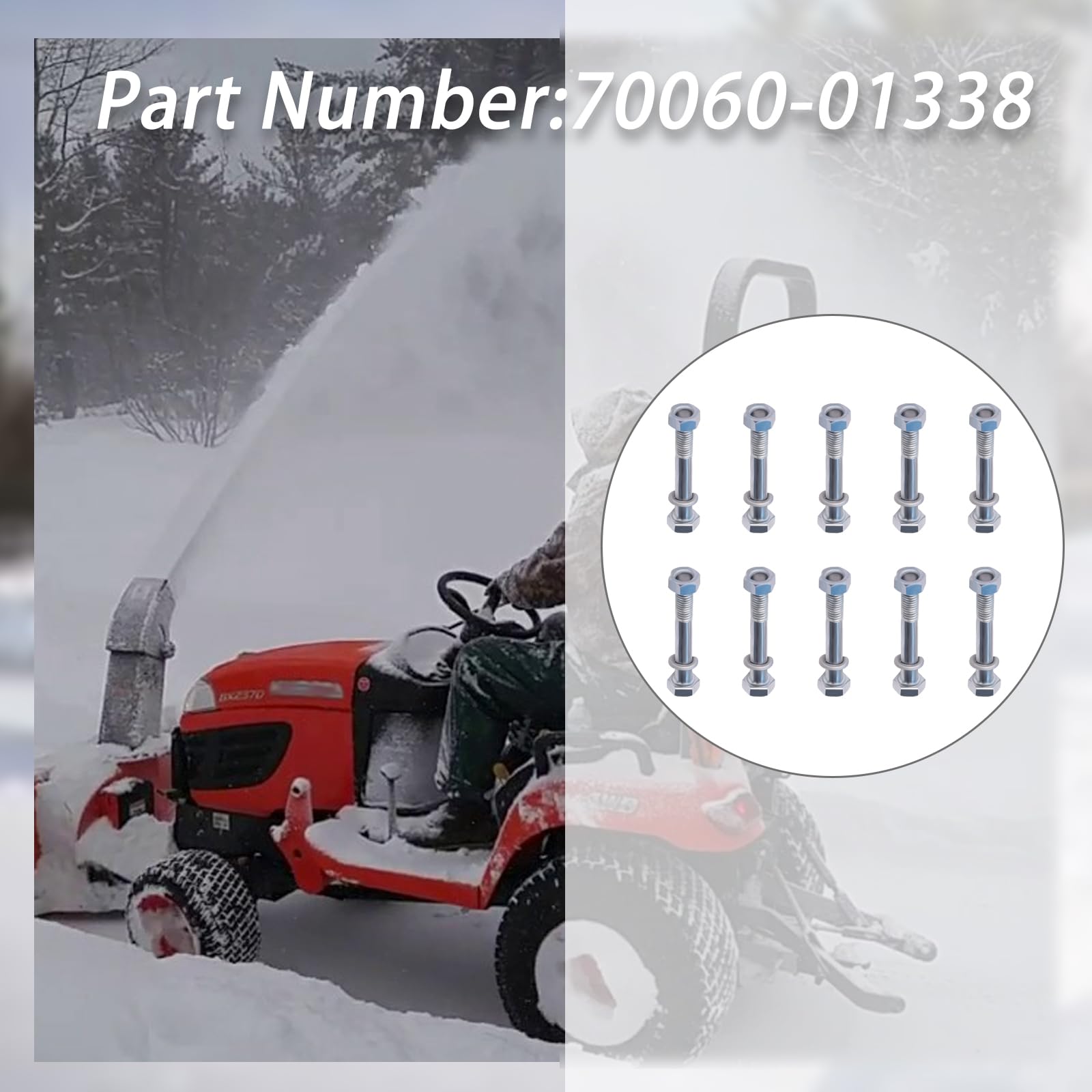 Easy-install XTPTFABS bolts for tool-free snowblower maintenance.