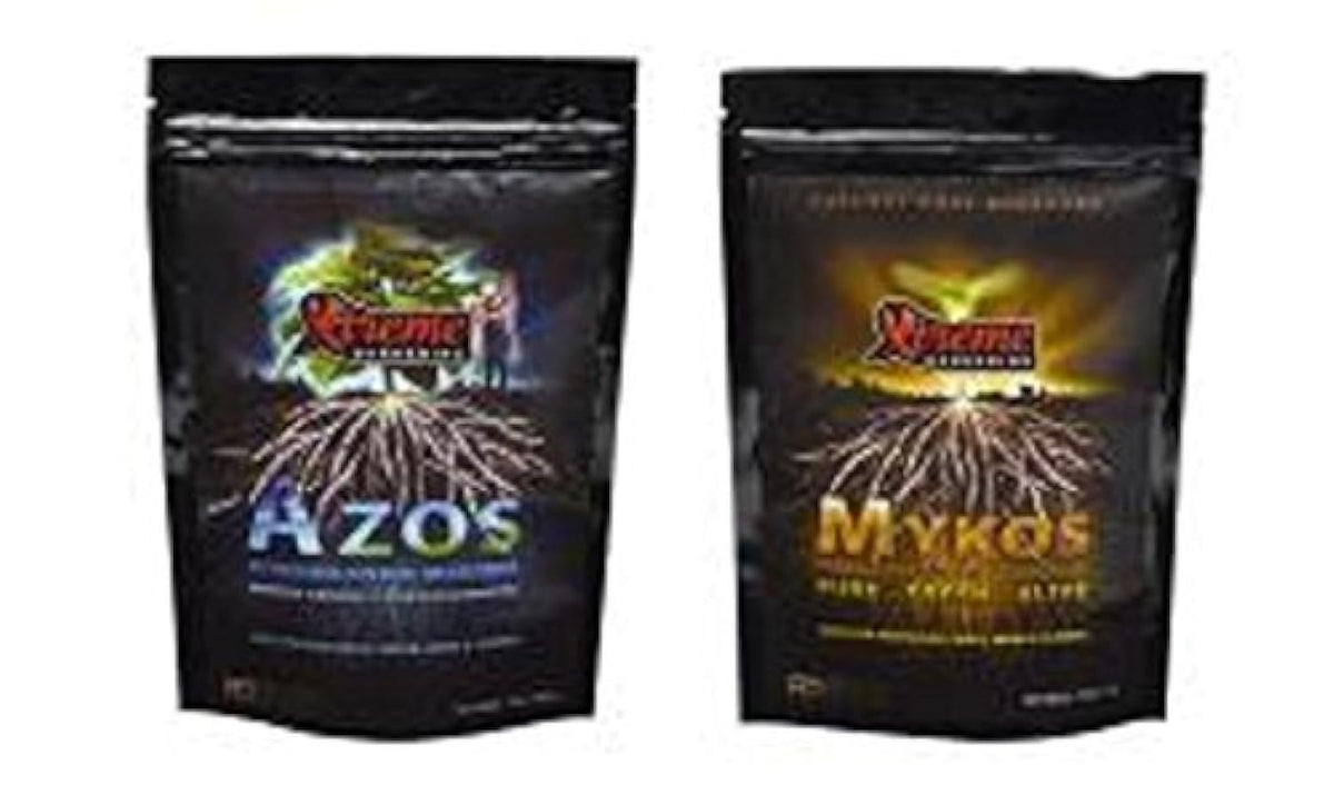 Xtreme Gardening Azos and Mykos Bundle hero image highlighting root growth support and soil biology.