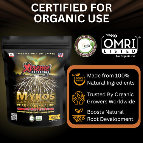 Xtreme Gardening Mykos healthy-roots-growth illustrates stronger nutrient uptake in vegetables