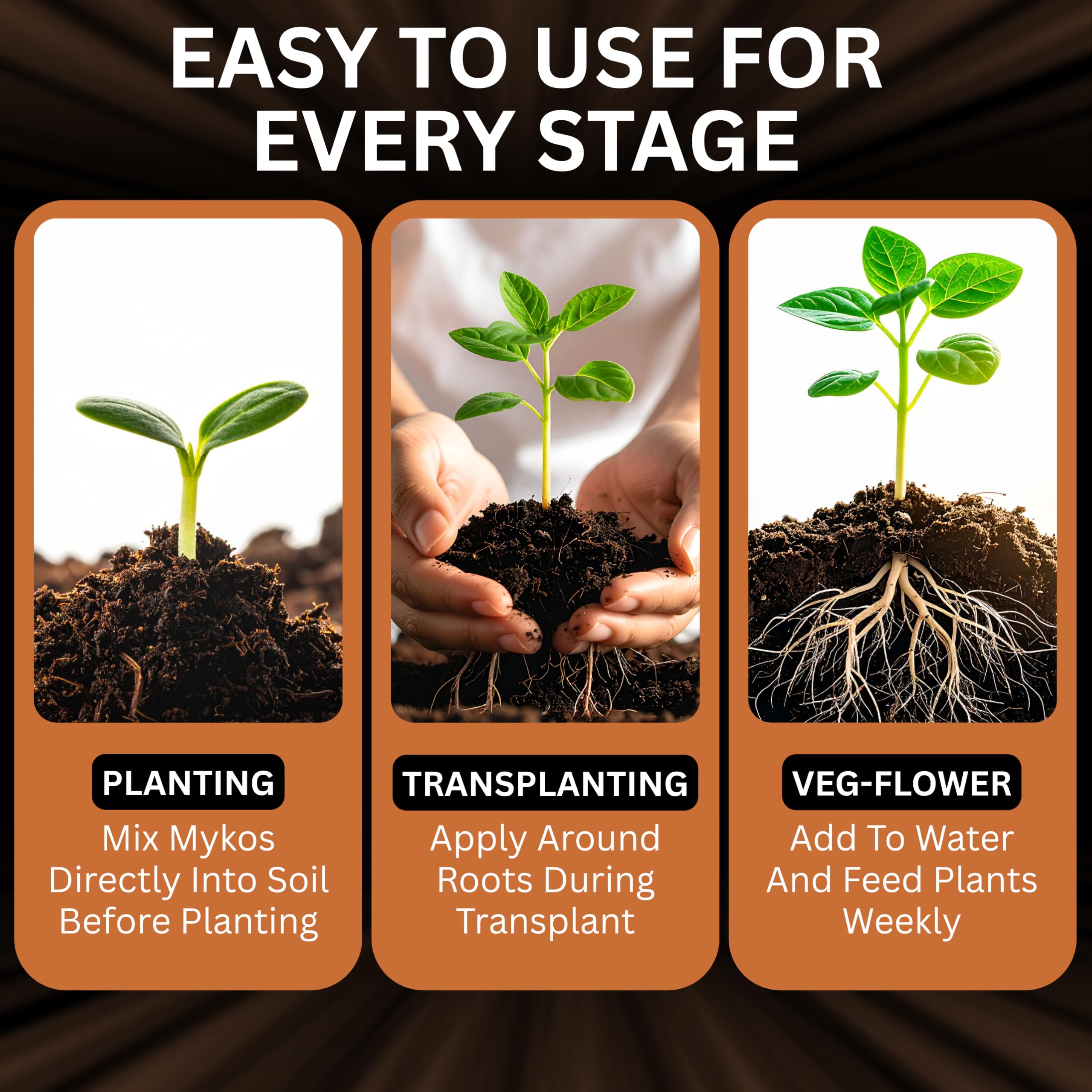 Xtreme Gardening Mykos plant-transplant-setup captures quick root boost during planting
