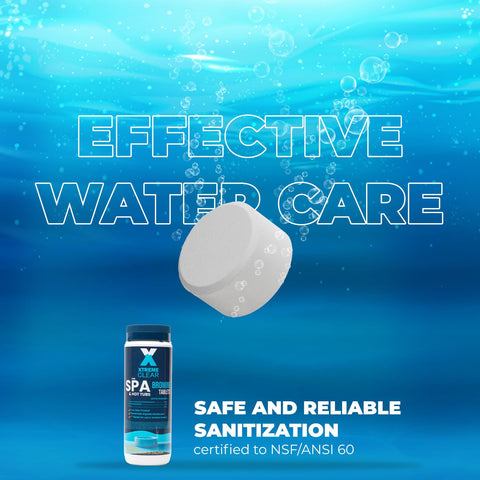 Xtremeclear bromine tablets floater use for consistent hot tub water care.