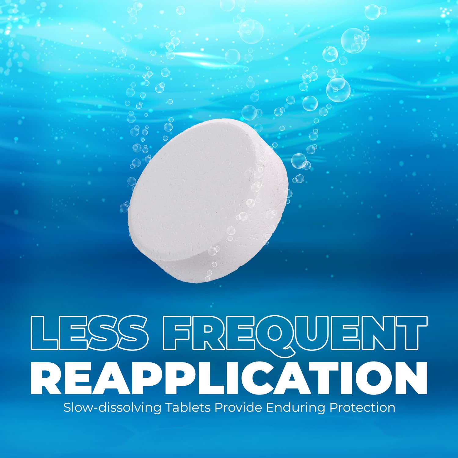 Xtremeclear tablets fit skimmers and floaters for convenient dosing.