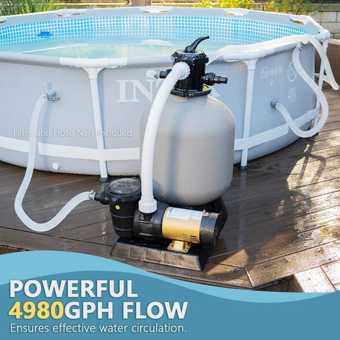 XtremepowerUS variable speed control knob enables efficient water transfer with the low and high settings.