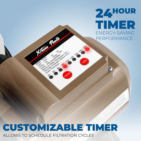 XtremepowerUS 110-lbs sand capacity highlights ample media for filtration