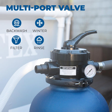 XtremepowerUS 2400 GPH flow system ensures fast turnover and clearer water.