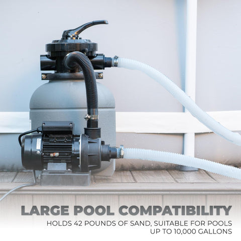 XtremepowerUS 2,400 GPH pump close-up showing strong water flow
