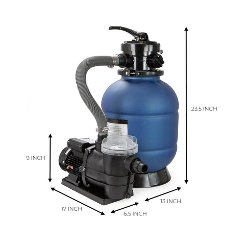 XtremepowerUS 4-way valve with gauge enables flexible filtration control.