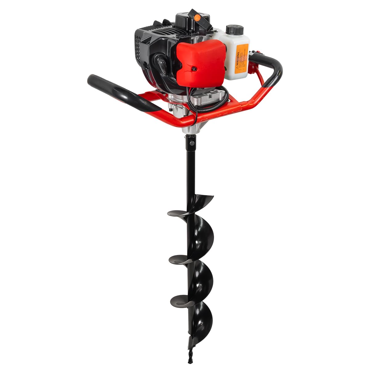 XtremepowerUS 52cc gas-powered earth auger ready for quick fence post holes in the garden