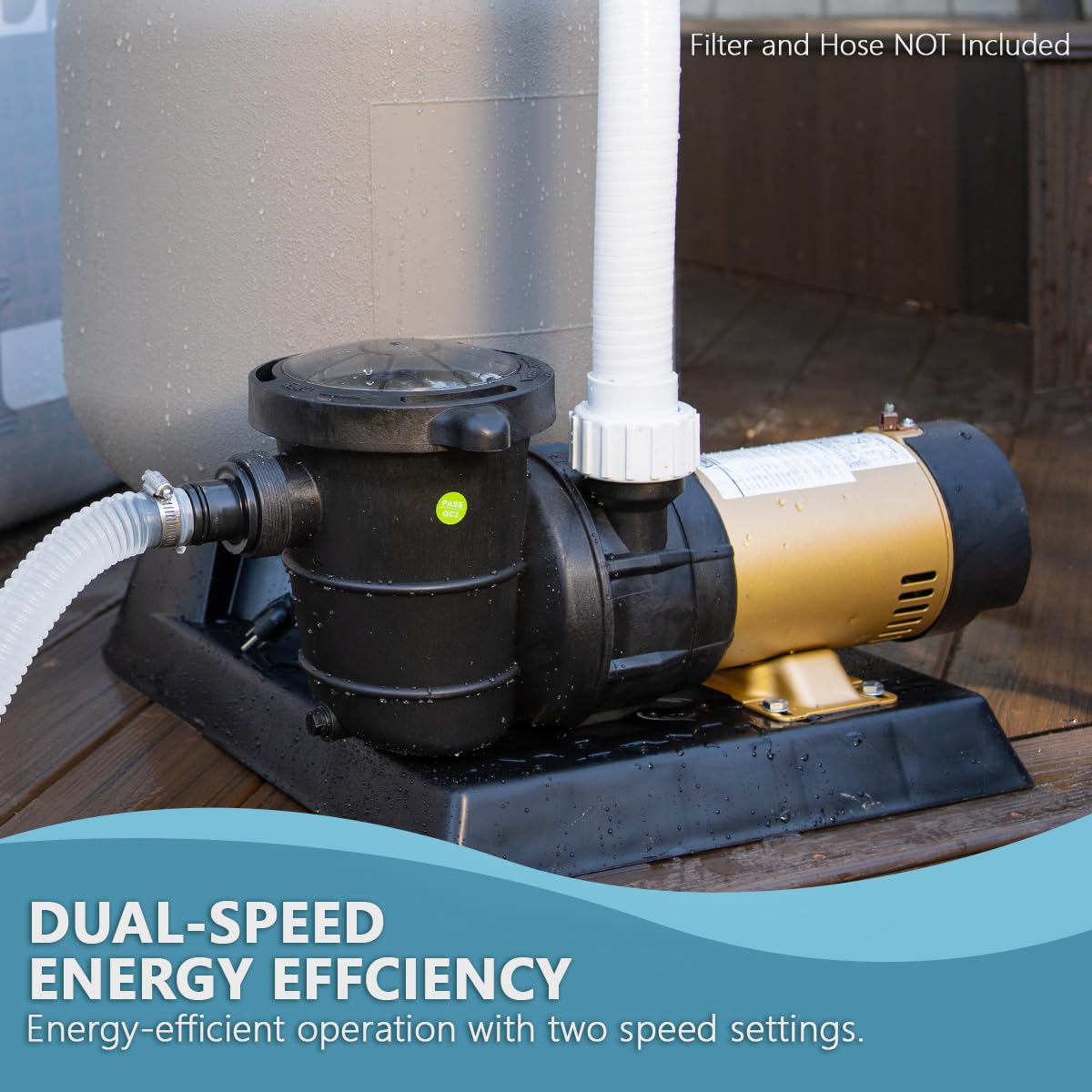 XtremepowerUS motor with airflow ventilation delivers quieter operation.