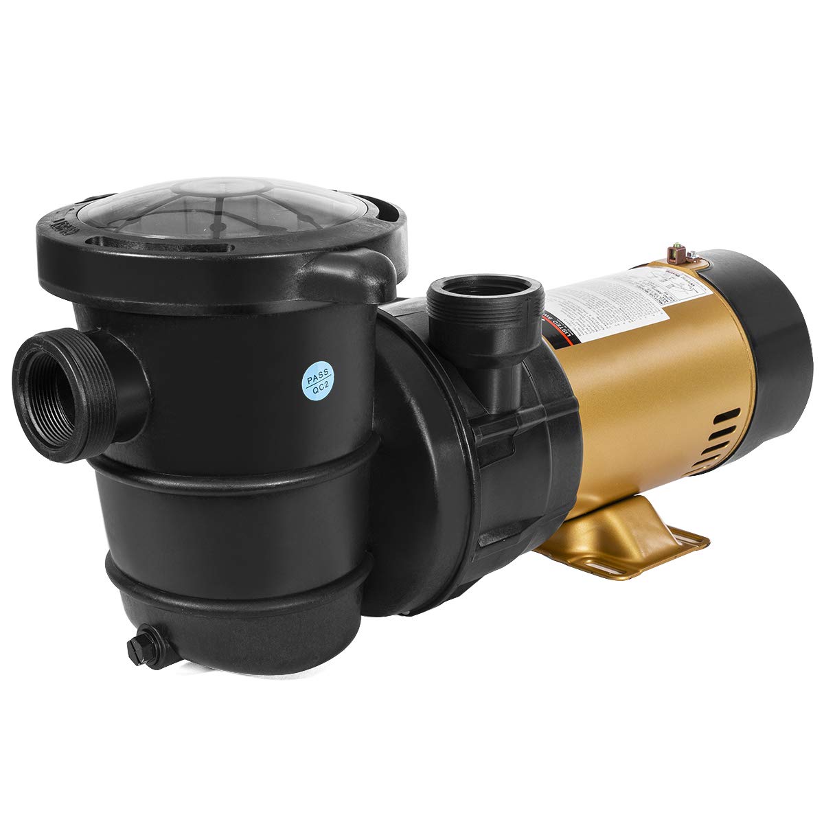 XtremepowerUS transparent lid on strainer helps monitor debris and maintenance needs.