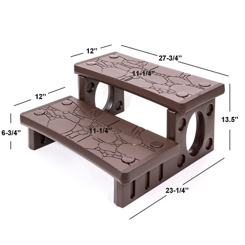 XtremepowerUS universal 2-step, ideal for camper and porch steps.