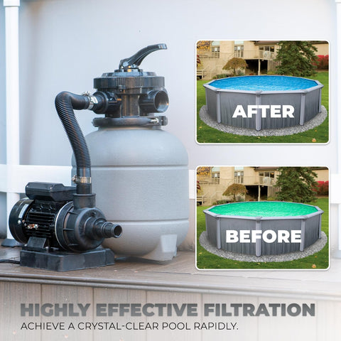 XtremepowerUS filter media included image highlights ready-to-use filtration