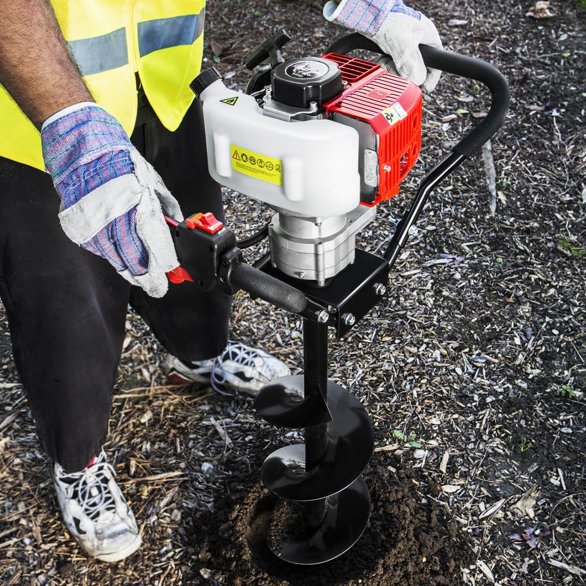 XtremepowerUS heavy-duty fence post hole drill handles tough ground with ease