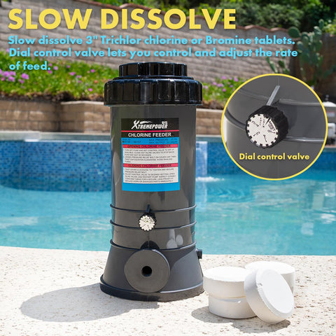 XtremepowerUS piping connection shows easy integration with pool equipment.