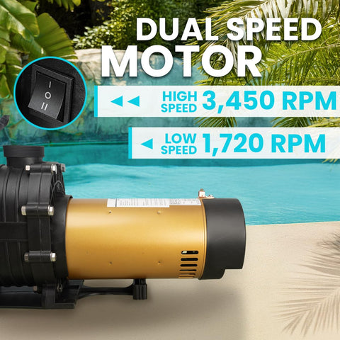 XtremepowerUS pool pump strainer basket with transparent lid for quick debris checks.