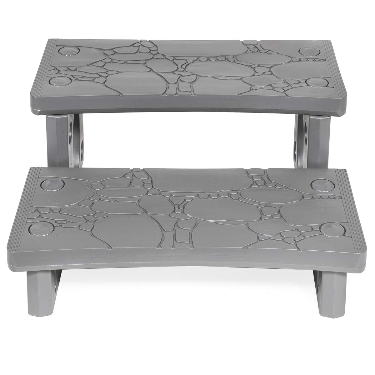 XtremepowerUS premium 2-step spa deck steps anti-slip texture for grip