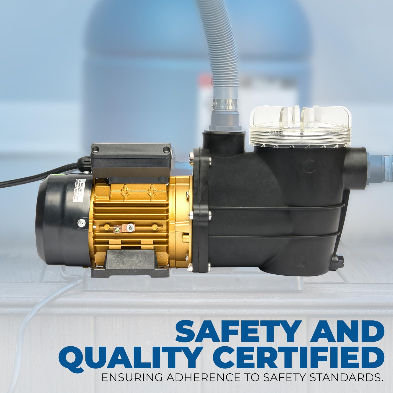 XtremepowerUS 3/4HP pump energy savings image underlines lower operating costs.